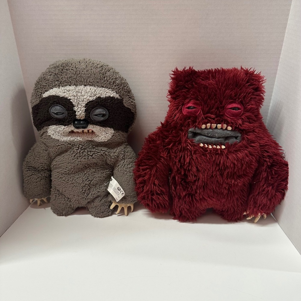 Fuggler Spin Master Clawey Sickening Sloth 12" Plush Lot Retired Damaged